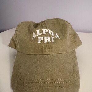 Alpha Phi Olive Green Cap